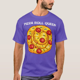 Cute Pizza Roll Design For Women Mom Pizza Snack F T-Shirt