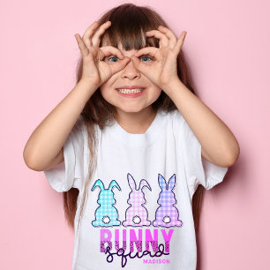 Cute Plaid Bunny Squad Rabbit Personalized T-Shirt