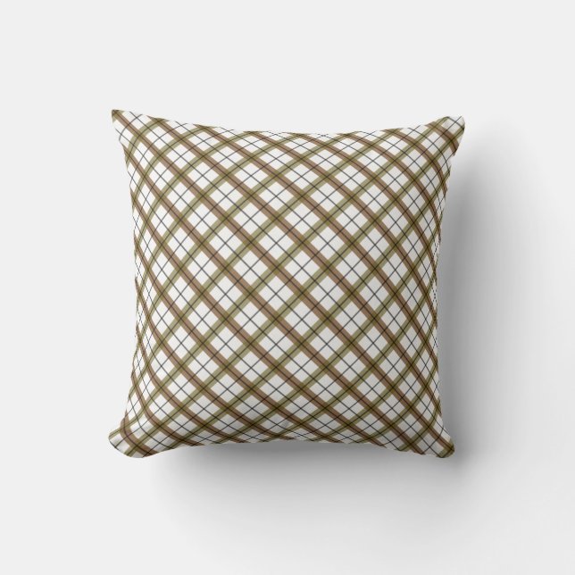 Cute Plaid Throw Pillow (Front)