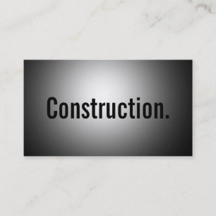 Cute Plain Grey Construction Business Card