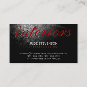 Cute Plain Interior Designer Business Card