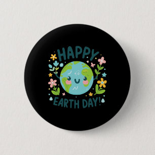 Cute Planet Earth Day Birthday Happy Earth Day 6 Cm Round Badge
