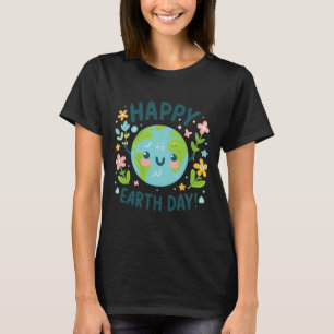 Cute Planet Earth Day Birthday Happy Earth Day T-Shirt
