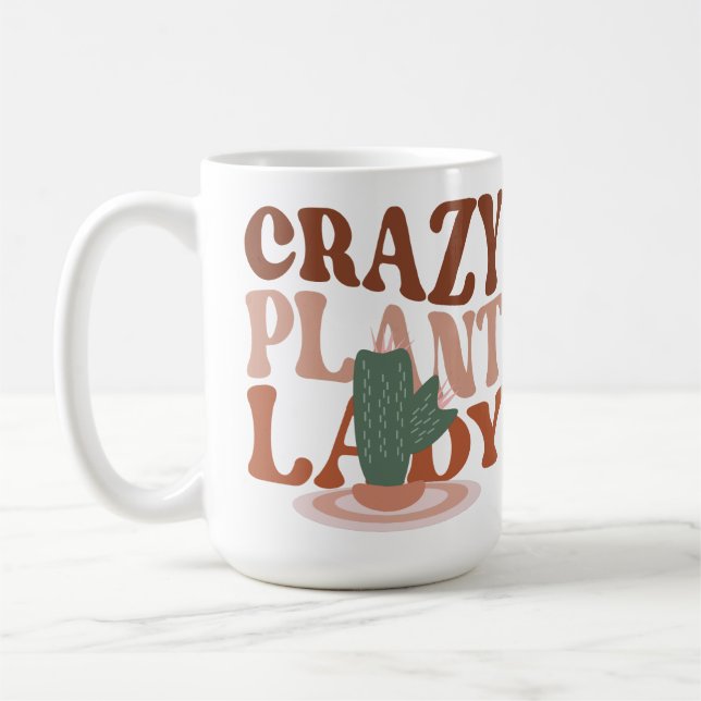 Cute Plant Cactus Houseplants Coffee Mug (Left)