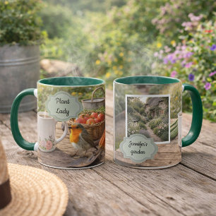 Cute Plant lady personal gardening photo garden Mug