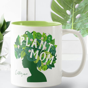 Cute Plant Mum Personalised Plant Lover Two-Tone Two-Tone Coffee Mug