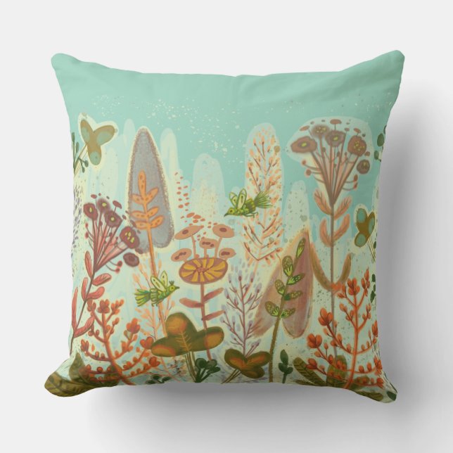 cute plants cushion (Front)