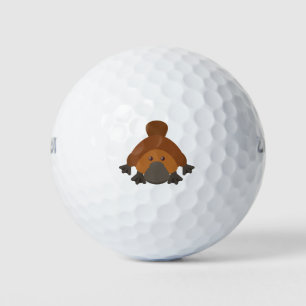 Cute platypus cartoon golf balls