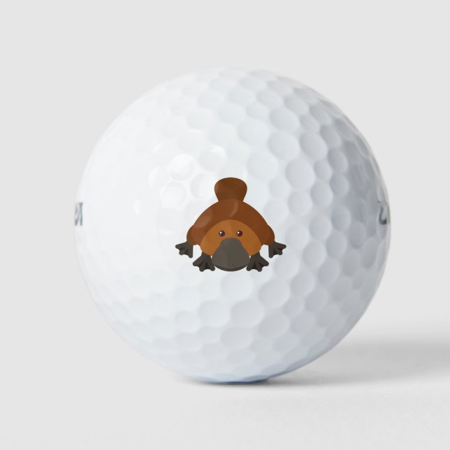 Cute platypus cartoon golf balls (Front)