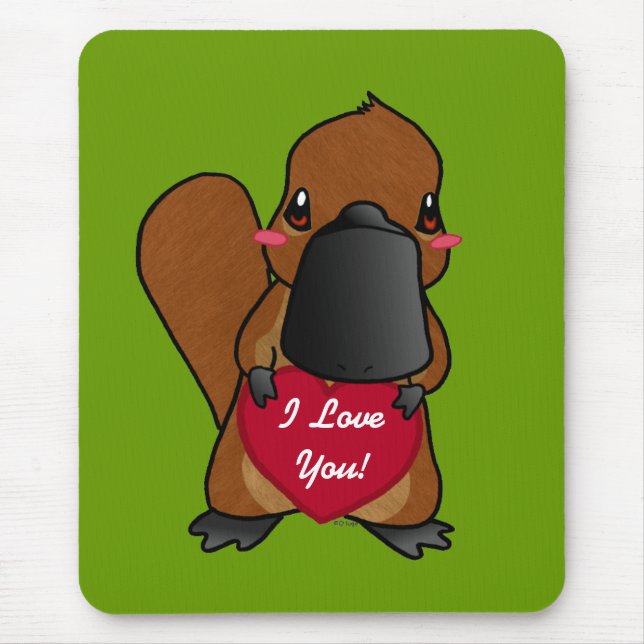 Cute Platypus Mouse Mat (Front)