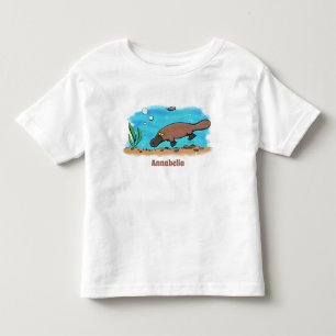 Cute platypus swimming cartoon toddler T-Shirt
