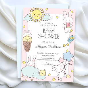Cute playful baby shower invitation