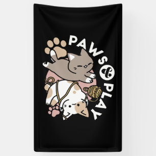 Cute Playful Cats Design – Fun Paws and Play Art Banner