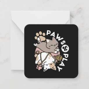 Cute Playful Cats Design – Fun Paws and Play Art Card