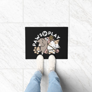 Cute Playful Cats Design – Fun Paws and Play Art Doormat