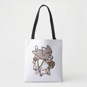 Cute Playful Cats Design – Fun Paws and Play Art Tote Bag