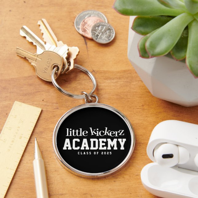 Cute Playful Child Soccer Academy Class of 20XX Key Ring (Desk)