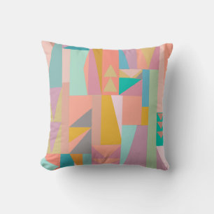 Cute Playful Colour Modern Geometric Shapes Patter Cushion