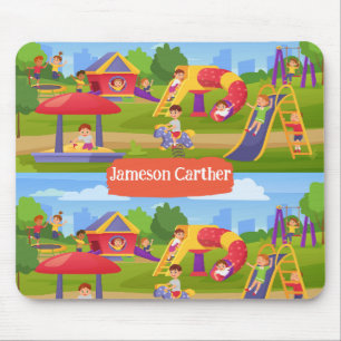 Cute Playful Colourful Kids' Playground Mouse Mat