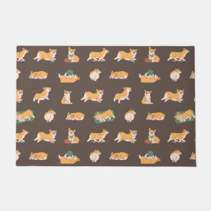 Cute Playful Corgi Doormat