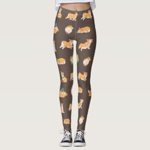 Cute Playful Corgi Leggings
