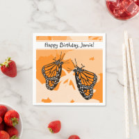 Cute Playful Insects Orange Monarch Butterflies