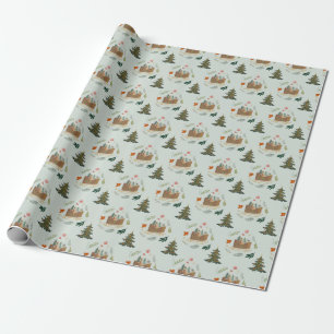 Cute Playful Sleigh Holiday Christmas Gift Wrappin Wrapping Paper