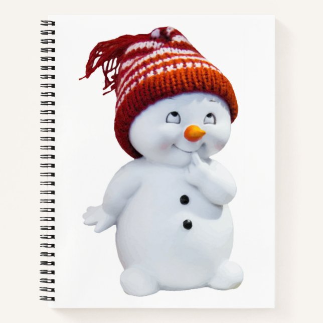CUTE PLAYFUL SNOWMAN NOTEBOOK (Front)