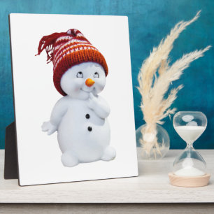 CUTE PLAYFUL SNOWMAN PLAQUE