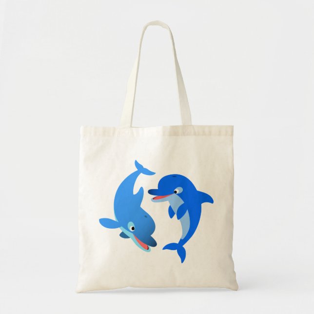 Cute Playing Cartoon Dolphins Bag (Front)