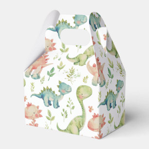Cute playing dinosaurs kids birthday favour box