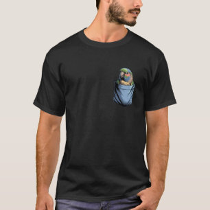 Cute Pocket Green Cheek Conure Parrot Lovers T-Shirt