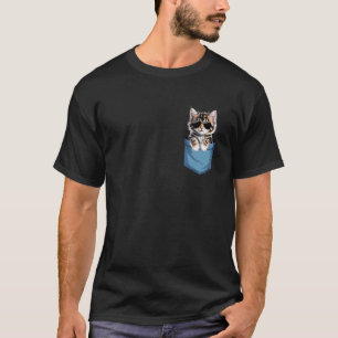 Cute Pocket Norwegian Forest Cat Lover Cat Mum T-Shirt