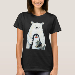cute Polar bear and penguin bird fish lovers anima T-Shirt