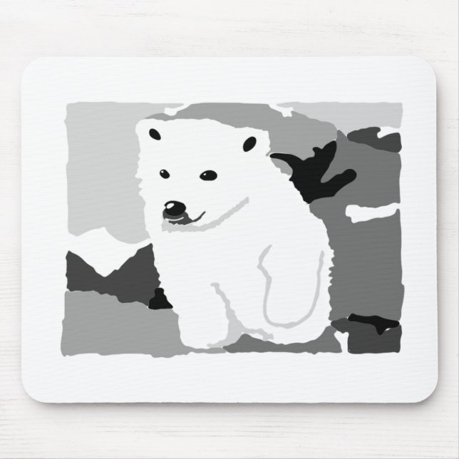 Cute Polar bear art gifts and accessories Mouse Mat (Front)
