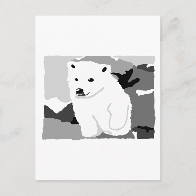 Cute Polar bear art gifts and accessories Postcard (Front)