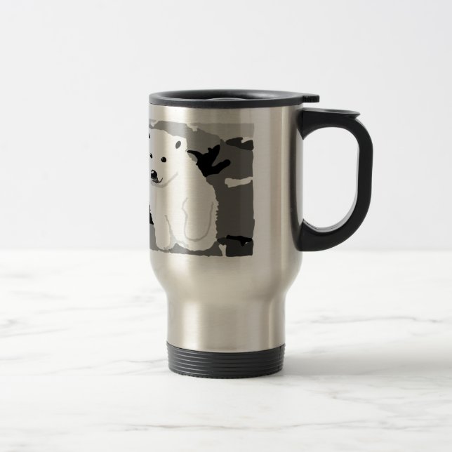 Cute Polar bear art gifts and accessories Travel Mug (Right)