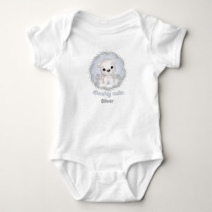 Cute Polar Bear baby boy Personalised Bodysuit