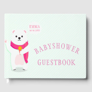Cute Polar Bear Baby Shower Guestbook