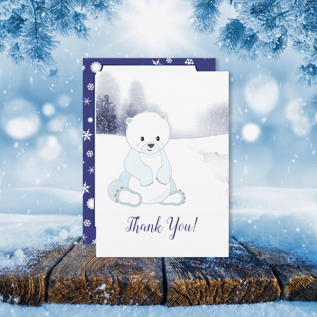 Cute Polar Bear Baby Shower Thank You (Creator Uploaded)