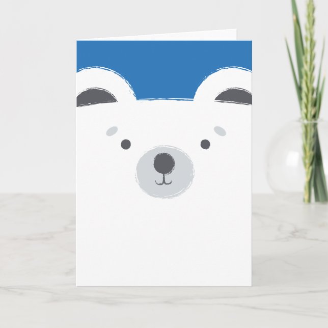 Cute Polar Bear Card (Front)