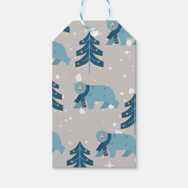 CUTE POLAR BEAR CHRISTMAS  GIFT TAGS (Front)