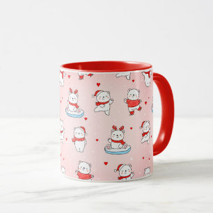 Cute Polar Bear Christmas Mug