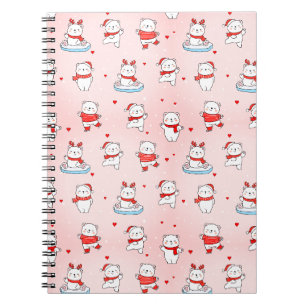 Cute Polar Bear Christmas Notebook