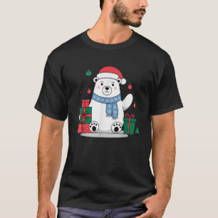 Cute Polar Bear Christmas Pajamas Xmas Funny Anima T-Shirt