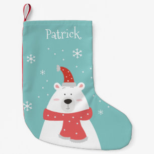 Cute Polar Bear Christmas Stocking