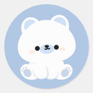Cute Polar Bear Classic Round Sticker