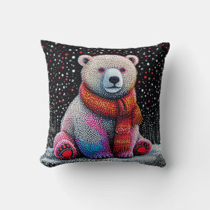 🐻‍❄️ Cute Polar Bear Cosy Winter Decor Gift ❄️✨ Cushion