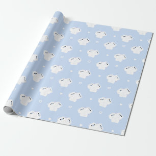 Cute Polar Bear Couple Wrapping Paper