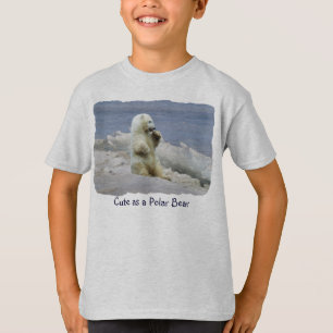 Cute Polar Bear Cub & Arctic Ice Kids Shirt